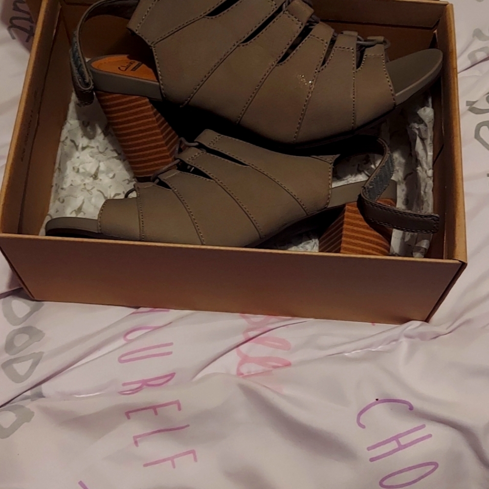 Clarks lace up leather sandals